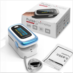 Measures SpO₂, Pulse Rate, Perfusion Index, and Respiratory Rate