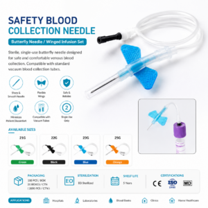 Biobase Butterfly Blood Collection Needle 23G Sterile Single Use
