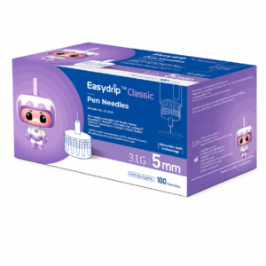 Easydrip 31G x 5mm sterile pen needles 100 pcs