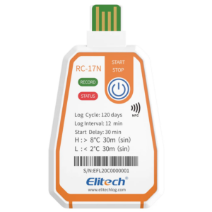 Elitech RC-17N single-use USB NFC temperature data logger