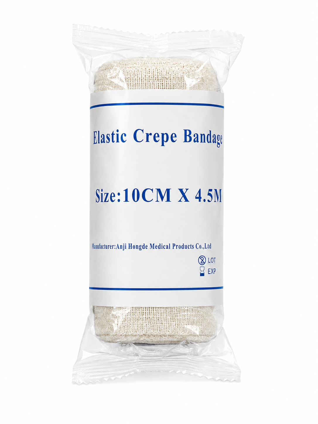 elastic crepe bandage 10cm 4 5m Elastic Crepe Bandage 10cm x 4.5m individually packed